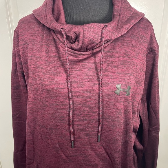 Under Armour Burgundy Pullover Hoodie CB-20 - Picture 3 of 7